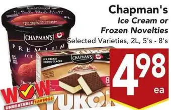 Buy-Low Foods Chapman's Ice Cream or Frozen Novelties 2L offer