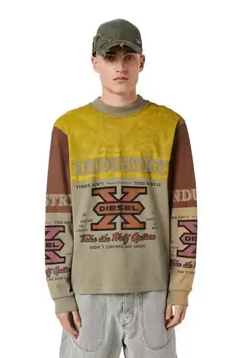Diesel Sweatshirt with mixed logo prints offer