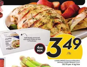 Safeway Compliments Seasoned Boneless Skinless Chicken Breasts offer