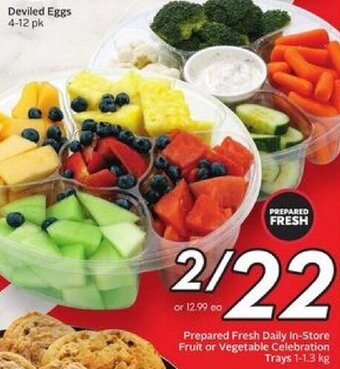 Prepared Fresh Daily In-Store Fruit Or Vegetable Celebration Trays 1-1.3 Kg
