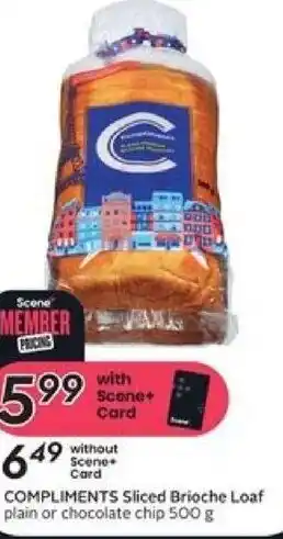 Safeway Compliments Sliced Brioche Loaf 500g offer