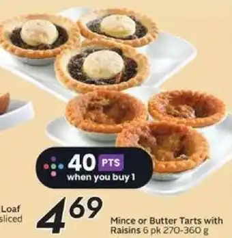 Safeway Mince Or Butter Tarts With Raisins 270-360g offer