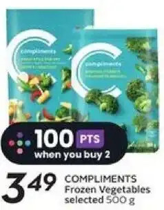 Safeway Complinents Frozen Vegetables Selected 500g offer