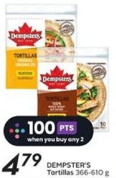 Safeway Dempster's Tortillas 366-610g offer