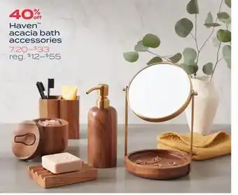 Bed Bath & Beyond Haven™ acacia bath accessory collection offer