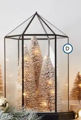 Bed Bath & Beyond Bee & willow™ terrarium led christmas lantern in black offer