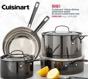 Bed Bath & Beyond Cuisinart® mica-shine stainless steel 8-piece cookware set offer