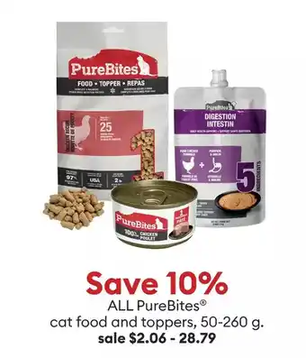 Petsmart All purebites® cat food and toppers, 50-260 g offer