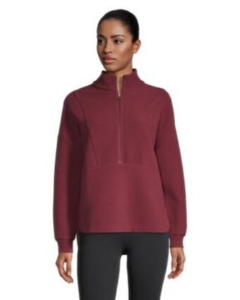 Mark's Women's relaxed fit quarter zip fleece pullover sweatshirt offer