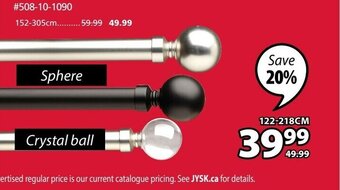 JYSK Sphere/Crystal Ball offer