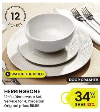Stokes Herringbone 12-pc dinnerware set offer