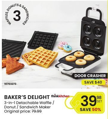 thinkkitchen belgian waffle maker