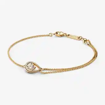 Pandora Bracelet double chaîne avec 0,50 ct tw diamant créé en laboratoire de pandora brilliance offer