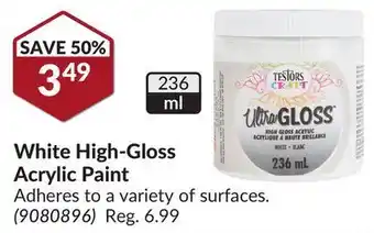 236 ml white high-gloss acrylic paint