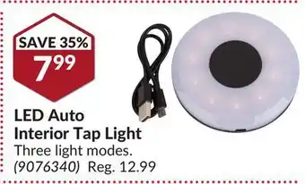 Princess Auto Led auto interior tap light offer
