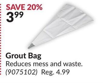 Princess Auto Grout bag offer