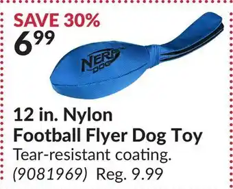 Princess Auto 12 in. nylon football flyer dog toy offer