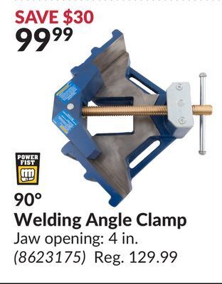 Princess Auto 90° welding angle clamp offer