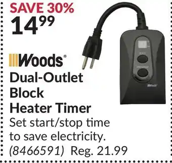 Princess Auto Dual-outlet block heater timer set offer