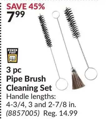 Princess Auto 3 pc pipe brush cleaning set offer