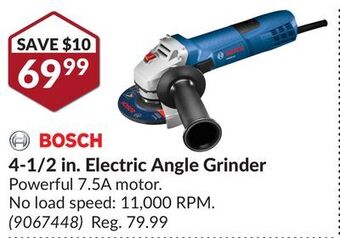Princess Auto 4-1/2 in. electric angle grinder offer