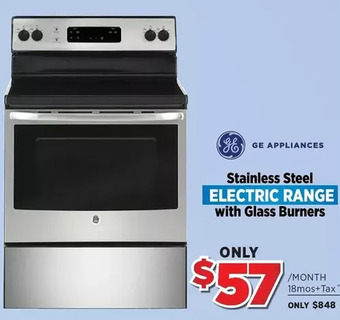 Surplus Furniture Ge stainless steel 30" electric range offer