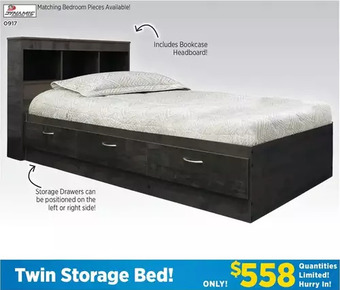 Surplus Furniture Canyon maple twin mates bed offer