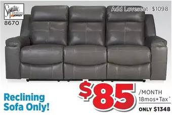 Surplus Furniture Jesolo gray reclining sofa offer