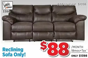 Surplus Furniture Boxberg teak reclining sofa offer