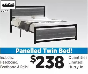 Surplus Furniture Grey twin bed offer