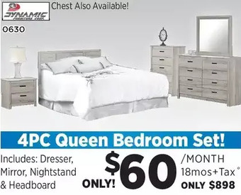 Surplus Furniture Aurora oak 4-piece bedroom set offer