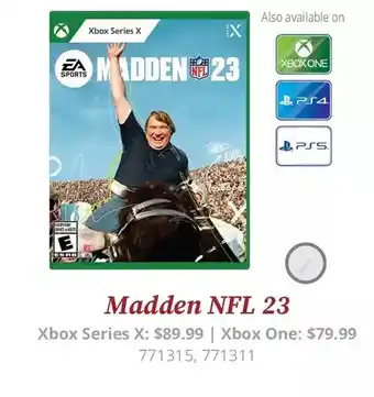 GameStop Madden nfl 23 for xbox series x | xbox one offer