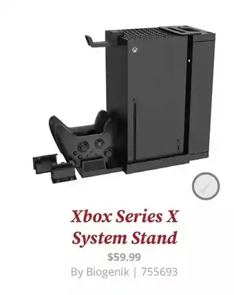 GameStop Xbox series x system stand offer
