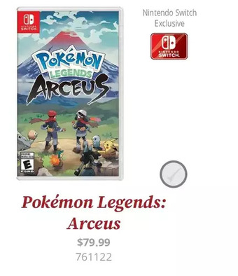 GameStop Pokémon legends: arceus offer