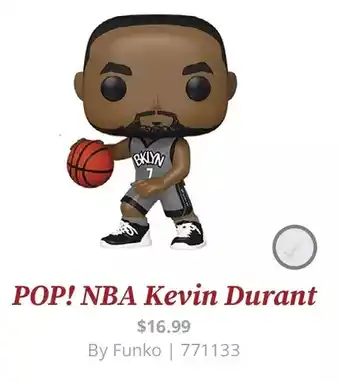 GameStop Pop! nba kevin durant by funko offer