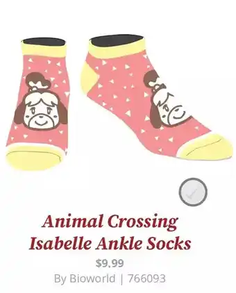 GameStop Animal crossing isabella ankle socks offer