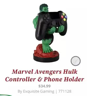 GameStop Marvel avengers hulk controller & phone holder offer