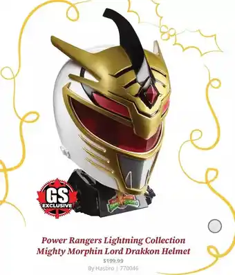 GameStop Power rangers lightning collection mighty morphin lord drakkon helmet by hasbro offer