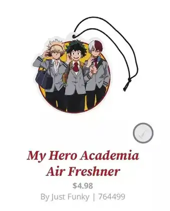GameStop My hero academia air freshner offer
