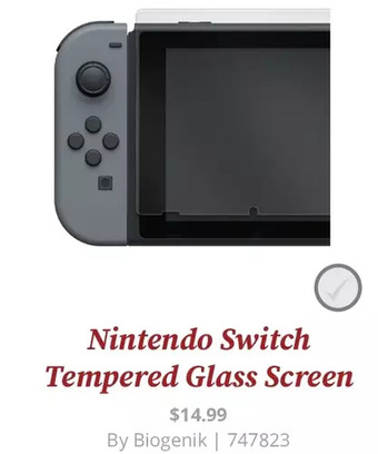 GameStop Nintendo switch tempered glass screen offer