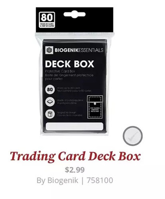GameStop Trading card deck box offer