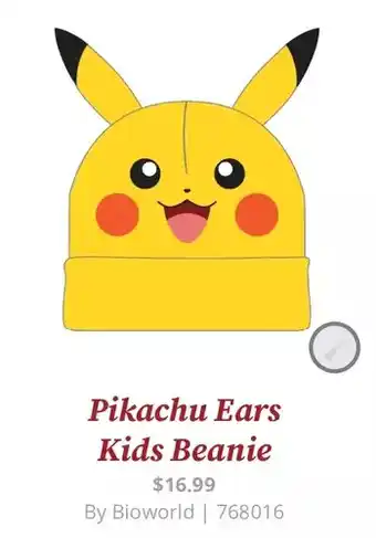 GameStop Bioworld pikachu ears kids beanie offer