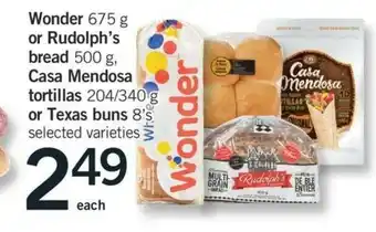 Fortinos Wonder or Rudolph's Bread offer