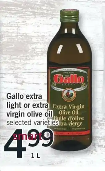 Fortinos Gallo Extra Light or Extra Virgin Olive Oil offer