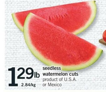 Fortinos Seedless Watermelon Cuts offer