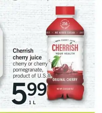 Fortinos Cherrish Cherry Juice offer