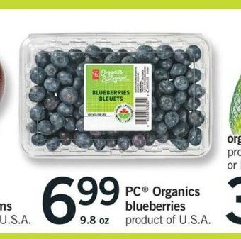 Fortinos PC Organics Blueberries offer
