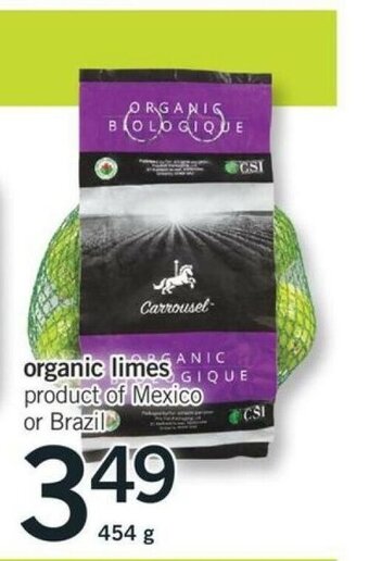 Fortinos Organic Limes offer