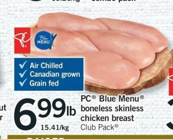 Fortinos PC Blue Menu Boneless Skinless Chicken Breast offer