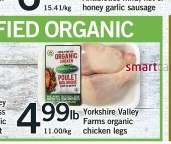 Fortinos Yorkshire Valley Farms Organic Chicken Legs offer